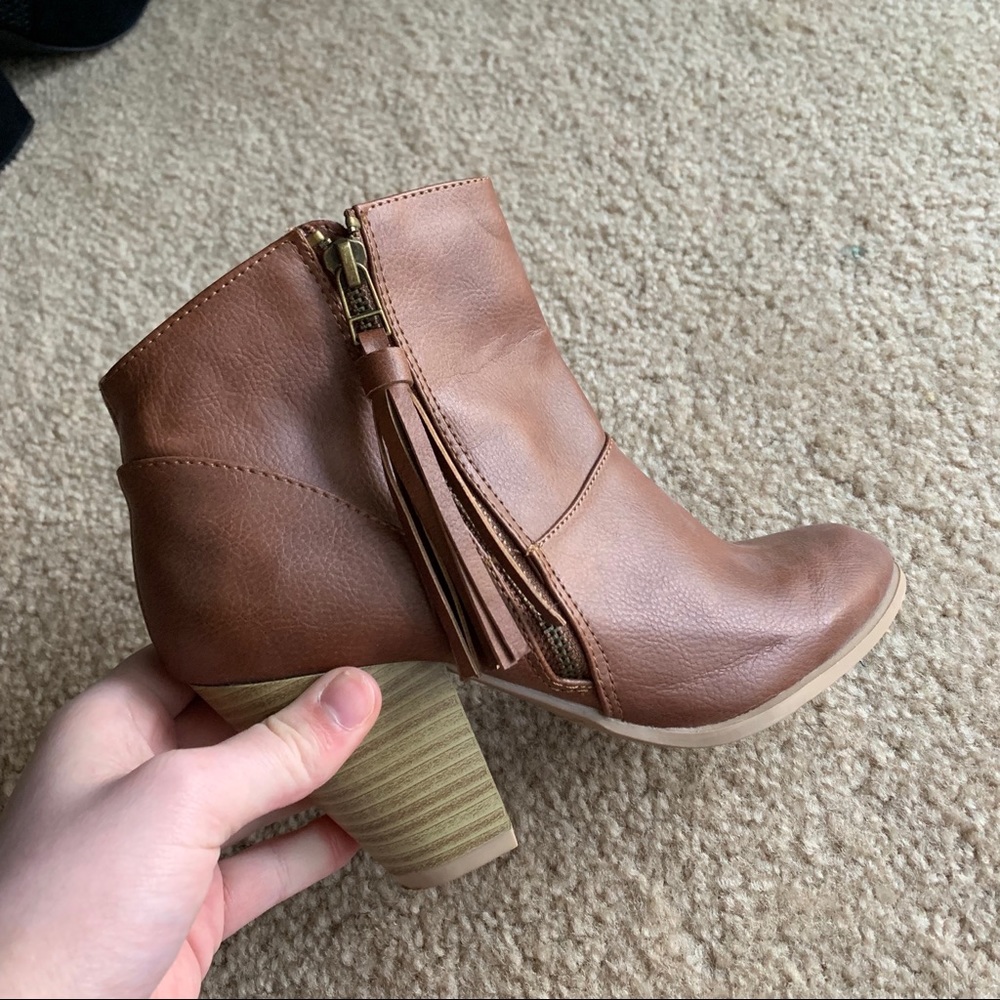 Brown Leather Ankle Boots